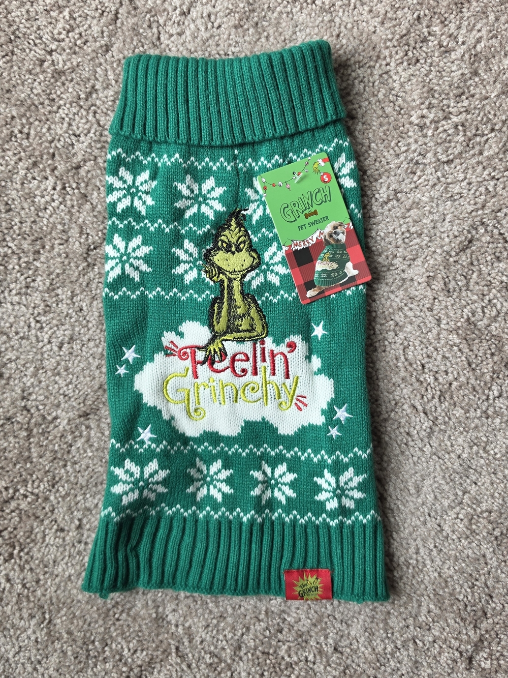 'Feelin Grinchy' Pet Christmas Sweater